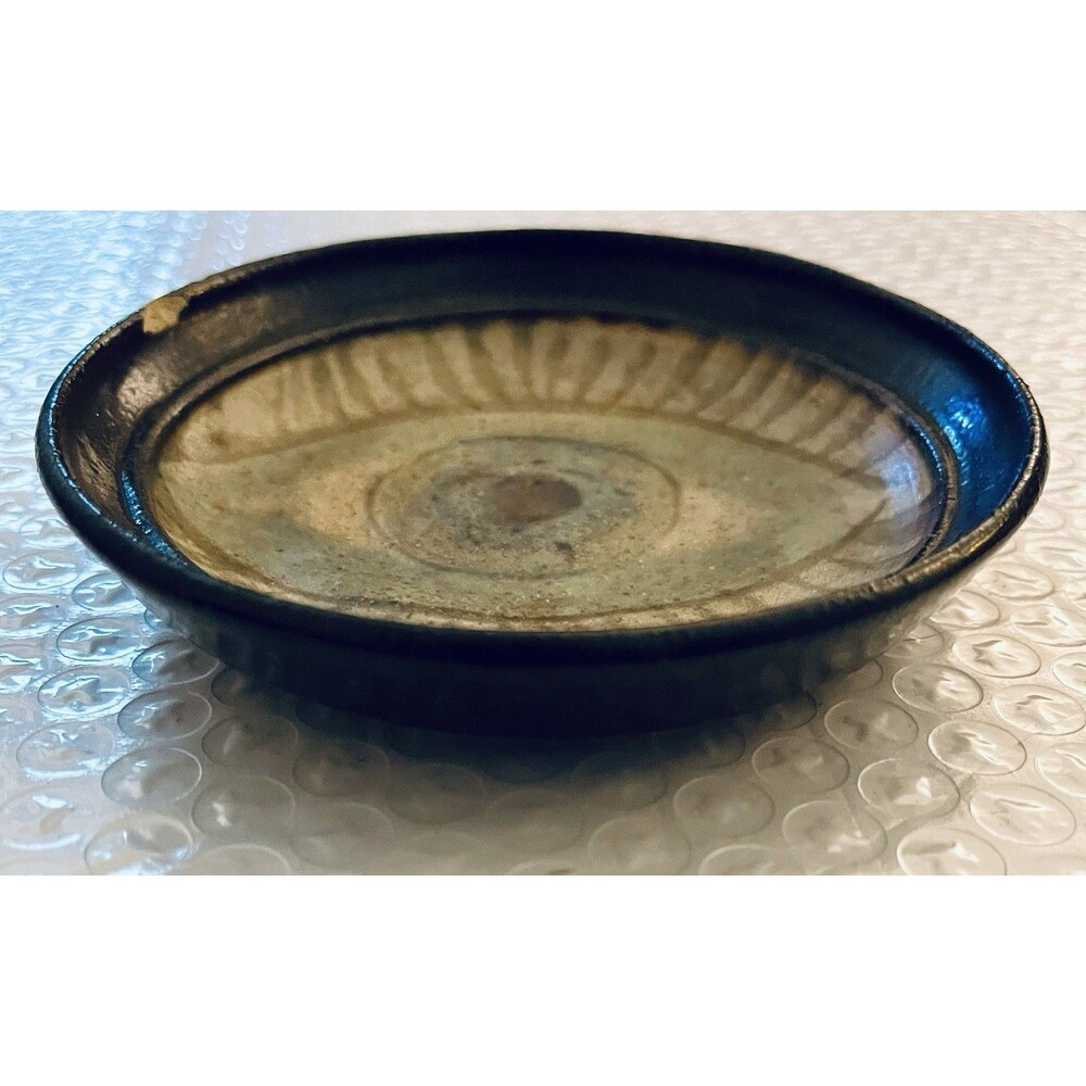 OOAK Vintage Sherry Mike Dish Made In Hollowell, Maine 4.25 in Dia. 1/4 in Depth